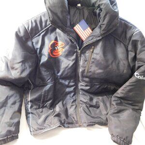 Vintage Columbia Baltimore Orioles Hooded Puffer Jacket Cartoon Bird Logo 3XL